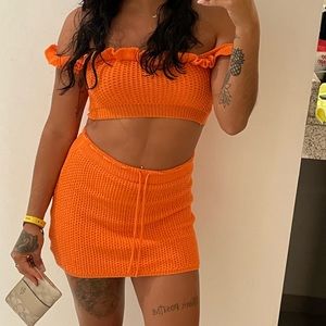 Off the shoulder skirt set